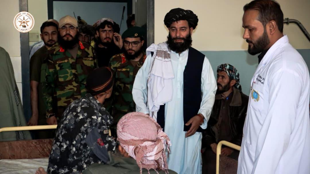 209 Al-Fatah Corps Commander Visits Earthquake Victims at Balkh 850-Bed Regional Hospital